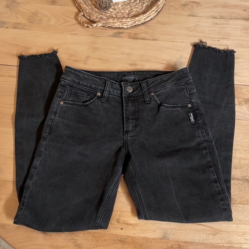 Silver Avery Skinny Jeans